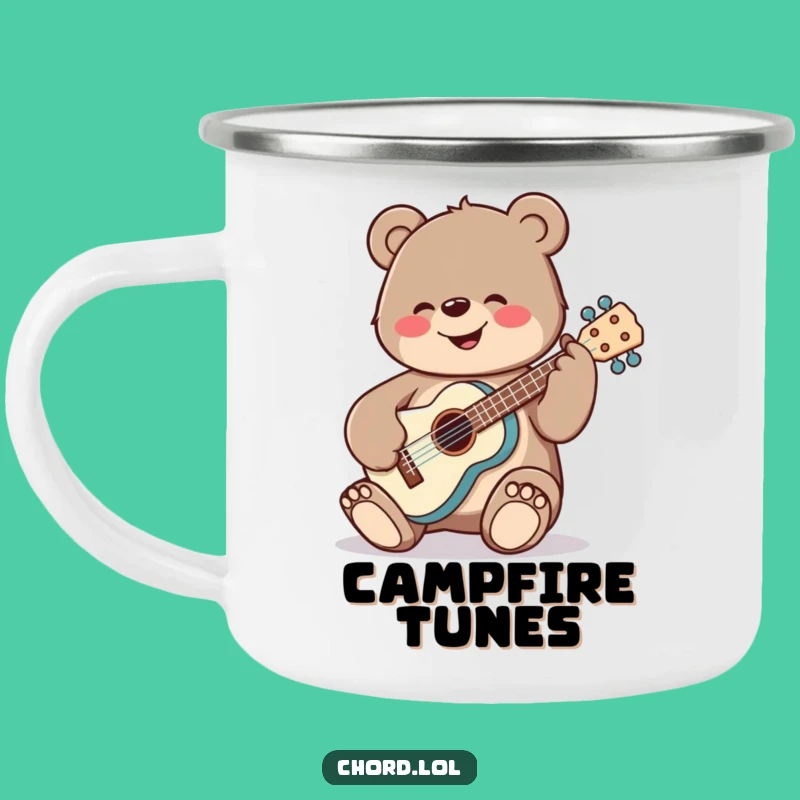 Adventure Funny Bear Ukulele Camping Mug - Music Outdoors Funny Gift