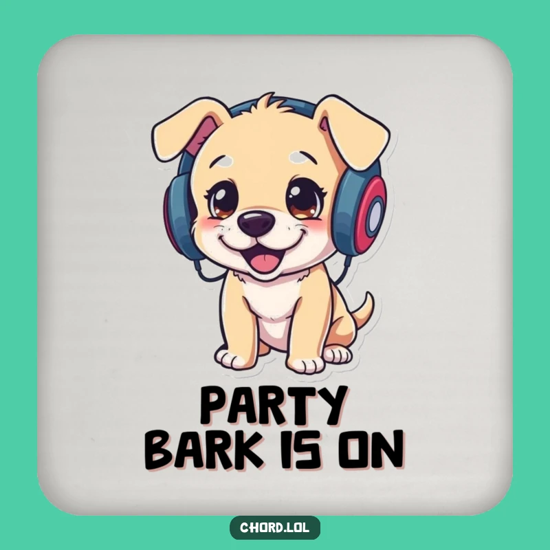 Funny Puppy DJ Coaster Set - Protect Surfaces with Musical Canine Charm