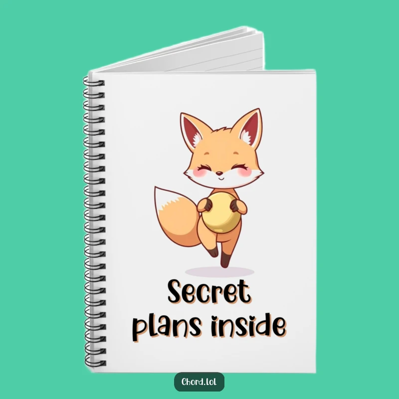 Funny Fox Cymbal Notebook - Stealthy Ideas Funny Gift Lines