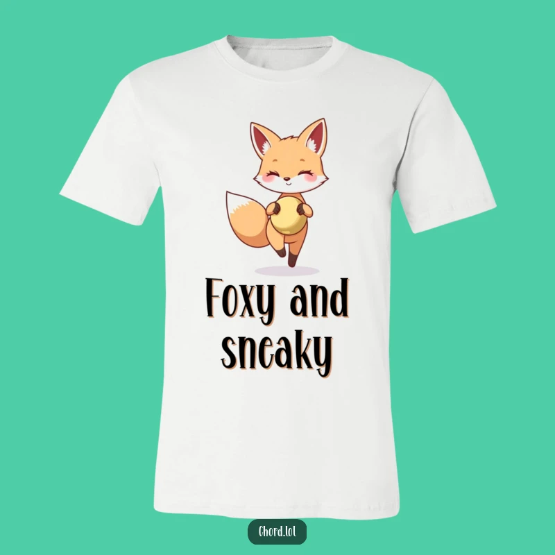 Funny Fox Cymbal T-Shirt - Tiptoeing Musician Funny Gift Apparel